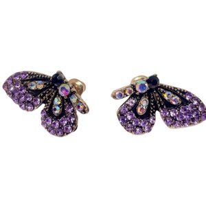 ⭐️❤️ FREE Butterfly Rhinestone Boho Peasant Hipster Insect Bug Hipster Earrings